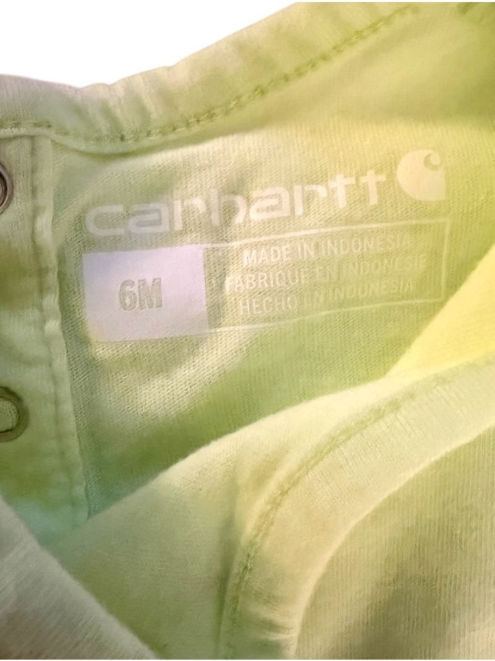 Carhartt Yellow Baby Strawberry Graphic Bodysuit 3 months - Picture 2 of 2